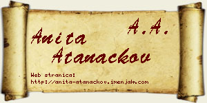 Anita Atanackov vizit kartica